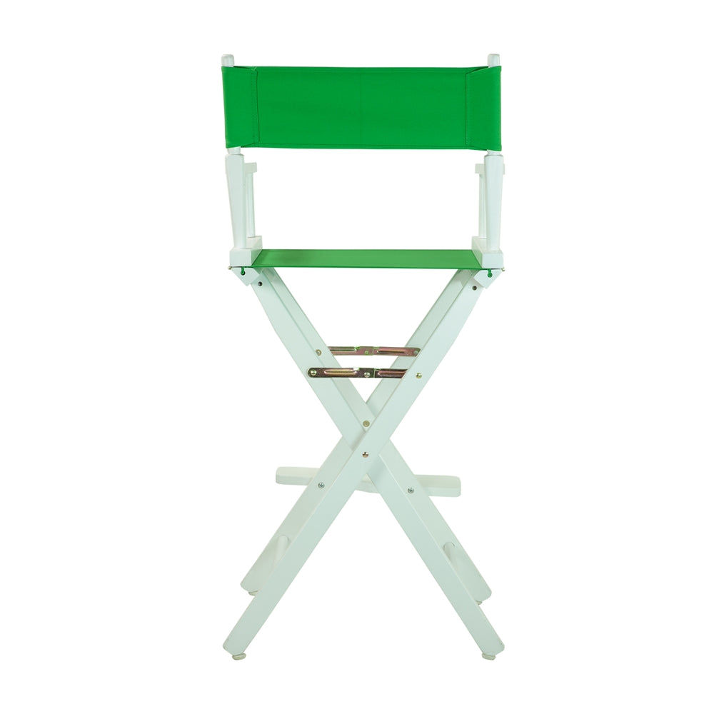 30" Director's Chair White Frame-Green Canvas
