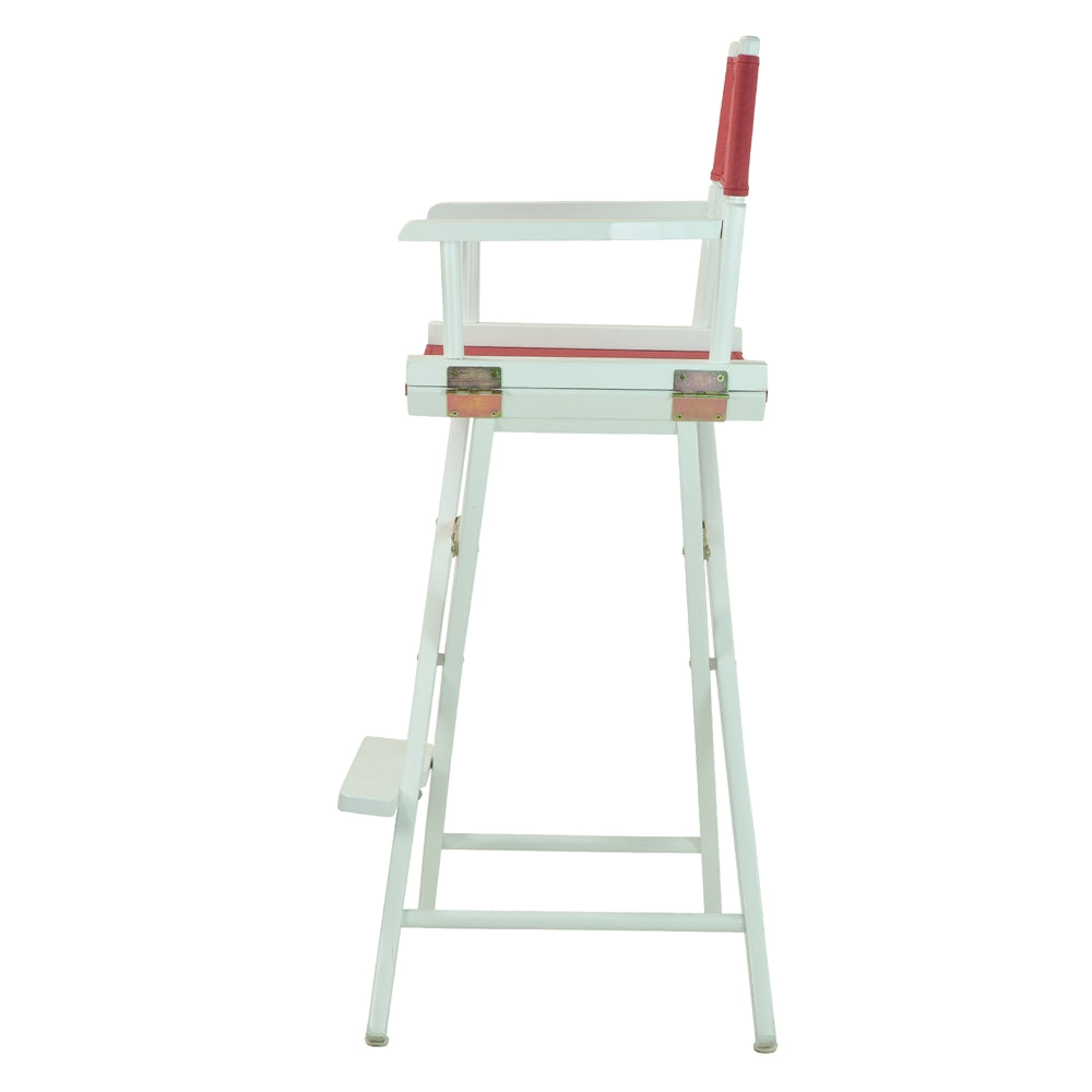 30" Director's Chair White Frame-Burgundy Canvas