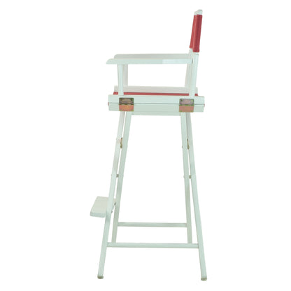 30" Director's Chair White Frame-Burgundy Canvas