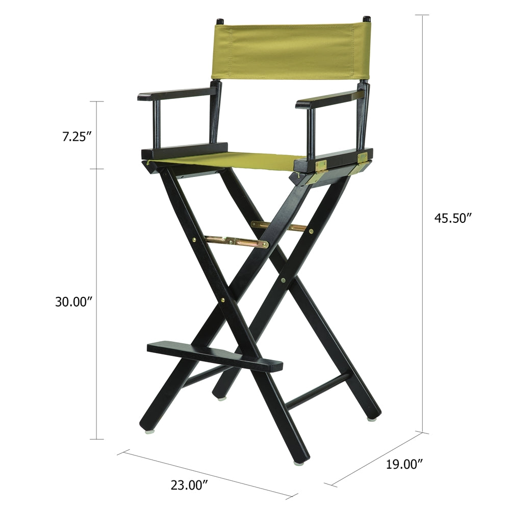 30" Director's Chair Black Frame-Olive Canvas