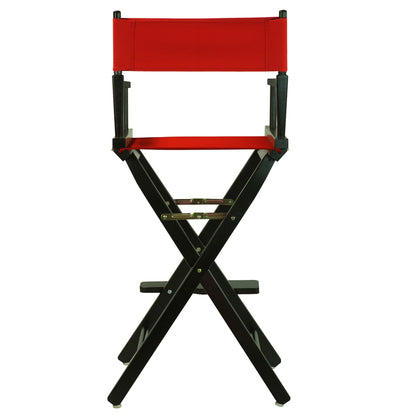 30" Director's Chair Black Frame-Red Canvas