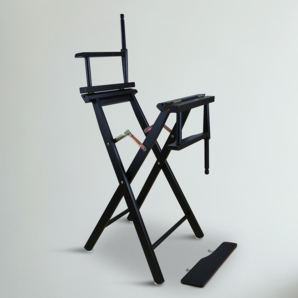30" Director's Chair Black Frame-Turquoise Canvas