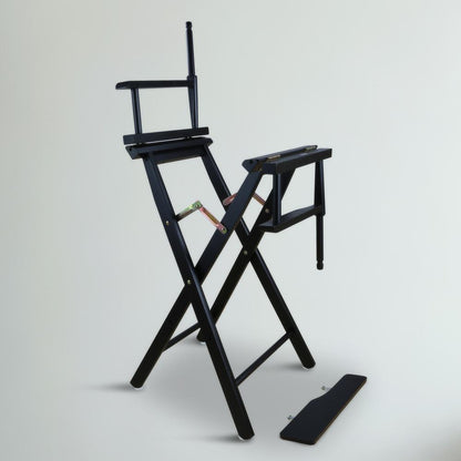 30" Director's Chair Black Frame-Turquoise Canvas