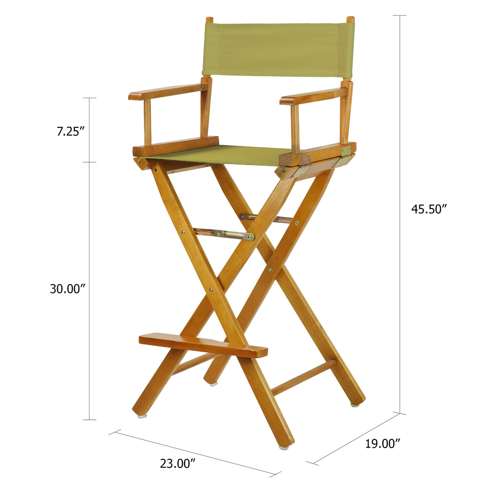 30" Director's Chair Honey Oak Frame-Navy Blue Canvas