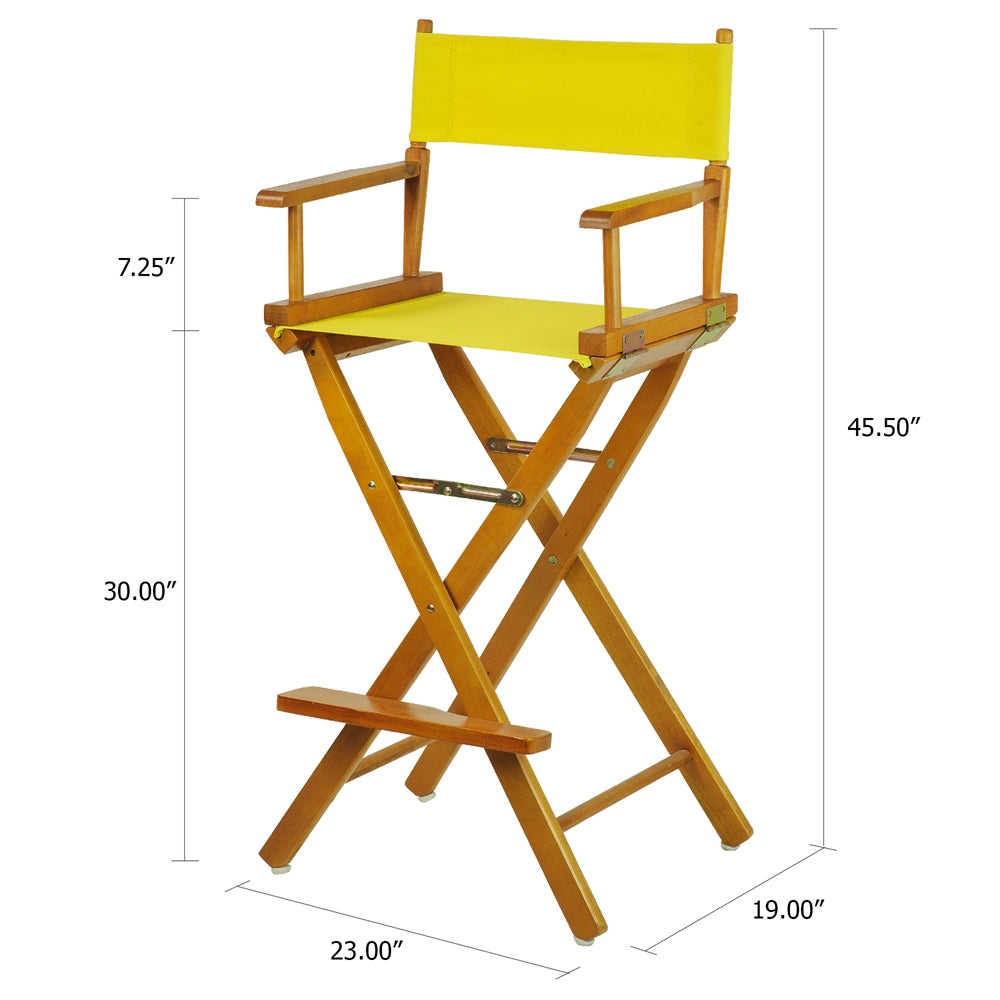 30" Director's Chair Honey Oak Frame-Yellow Canvas