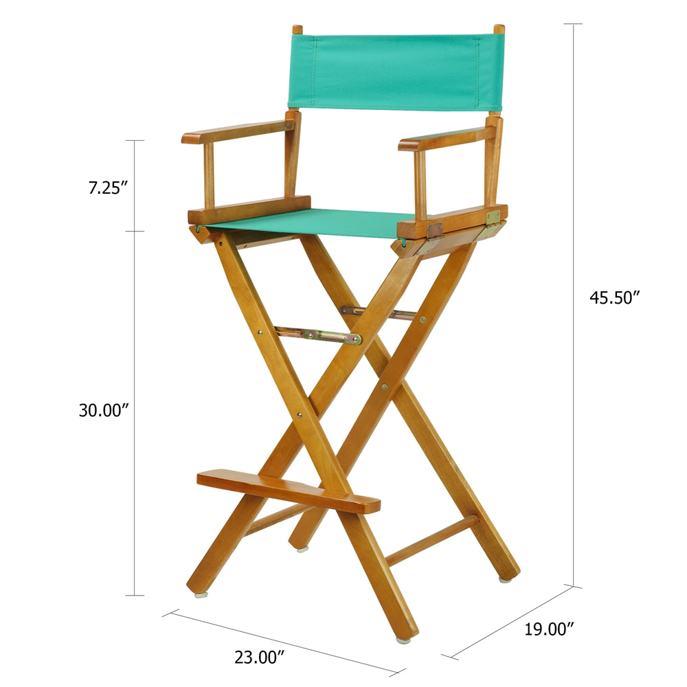 30" Director's Chair Honey Oak Frame-Teal Canvas