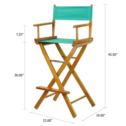 30" Director's Chair Honey Oak Frame-Teal Canvas