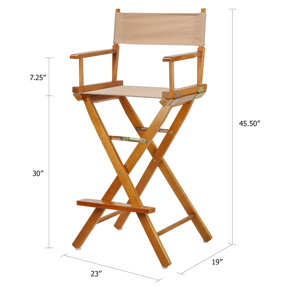 30" Director's Chair Honey Oak Frame-Tan Canvas