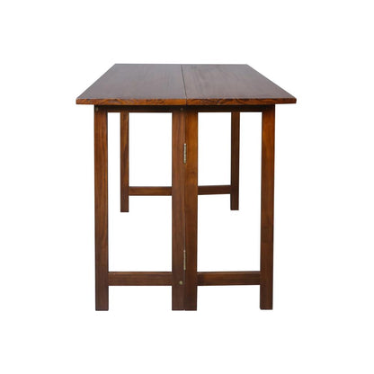 Solid Wood Folding Console to Dining Convertible Table