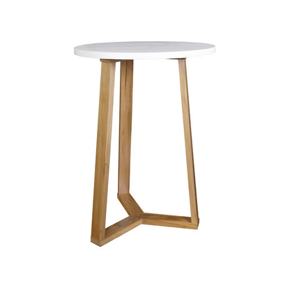 Aesthetic Tripod Round Side Table with Solid American Hardwood Legs, Natural