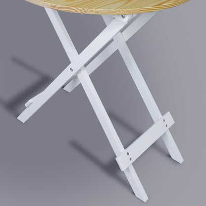 100% Solid Wood Round Folding Table