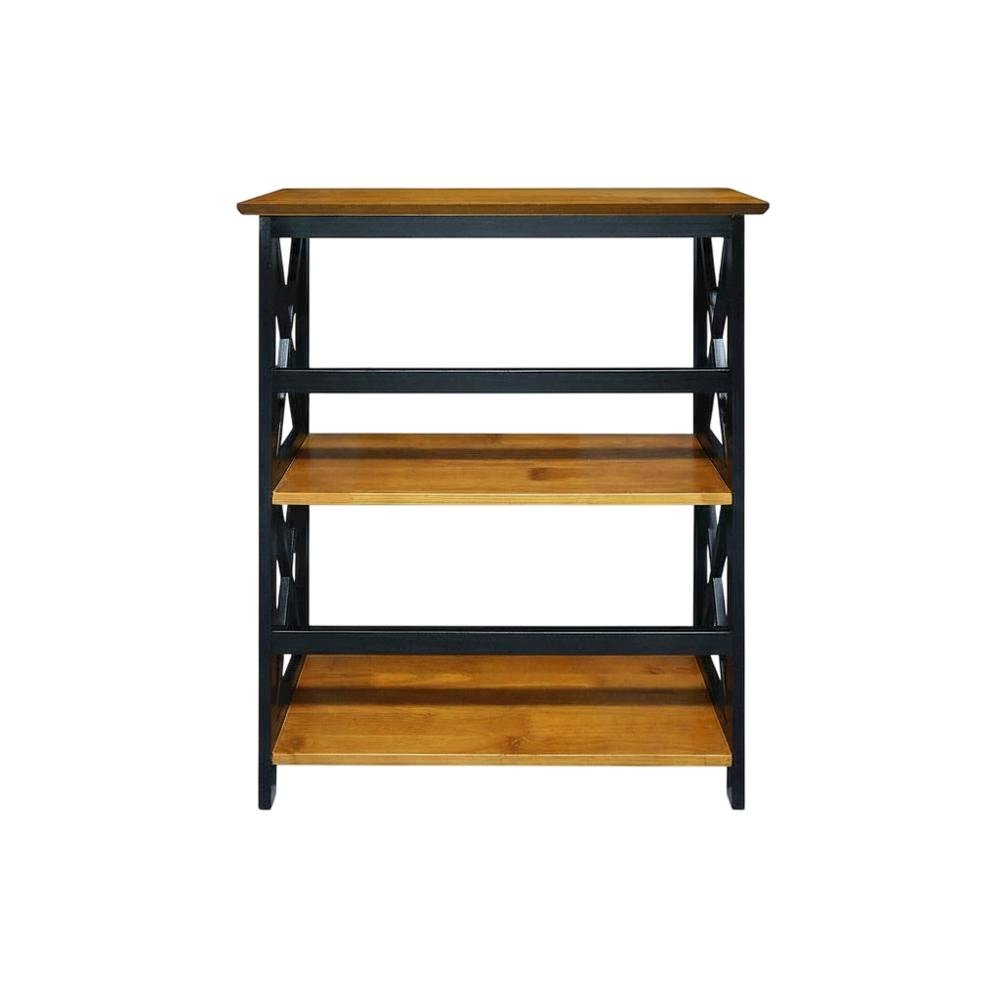 Wooden Bookcase in Rich Walnut Finish with Adjustable Shelves