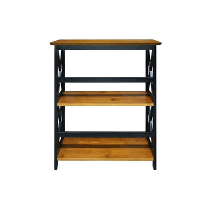 Wooden Bookcase in Rich Walnut Finish with Adjustable Shelves