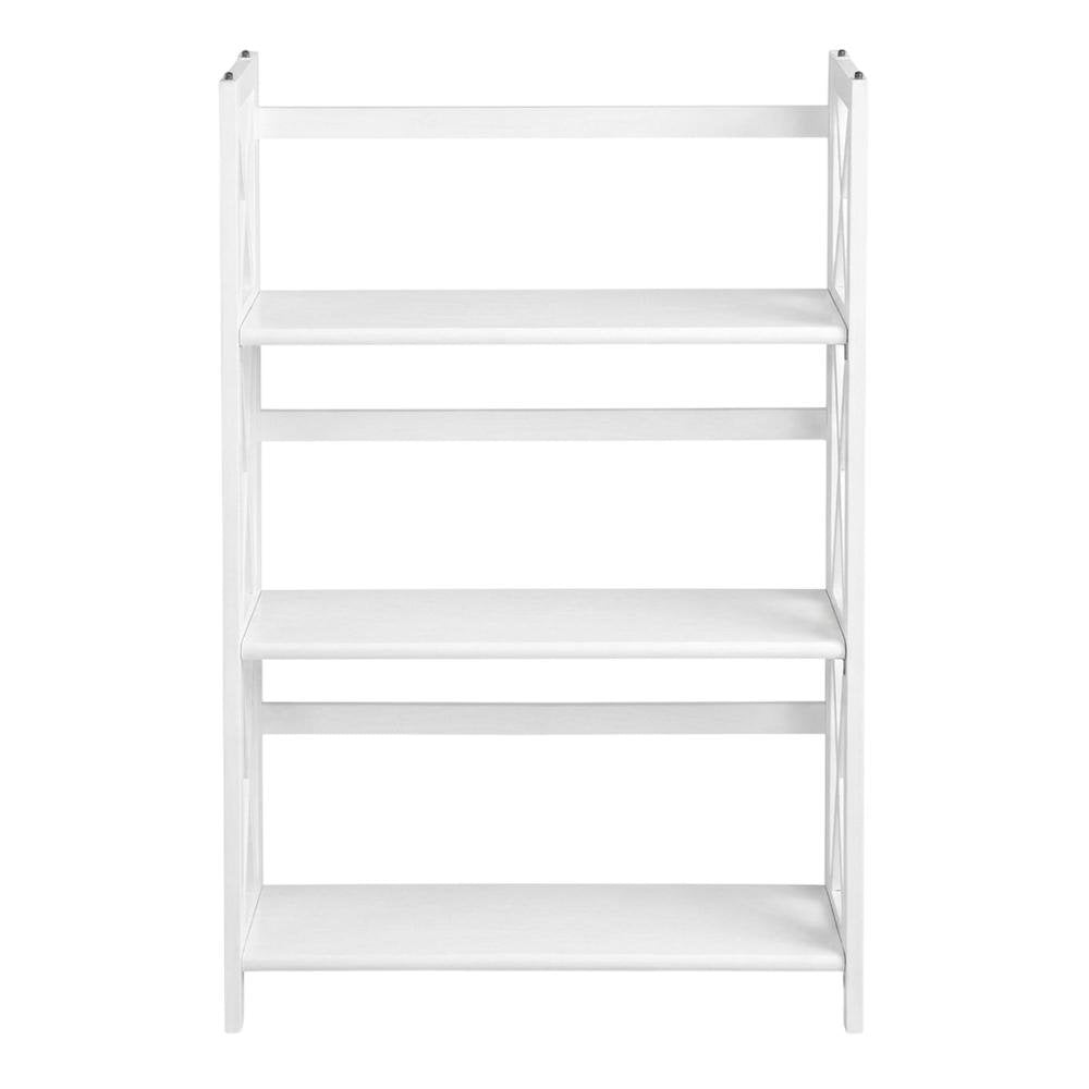 Wooden Bookcase in Natural Finish with 3 Shelves and Sturdy Construction