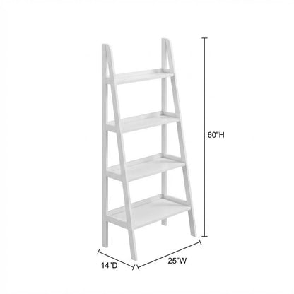 Wooden Bookcase with Open Shelves and Modern Design, Durable Finish