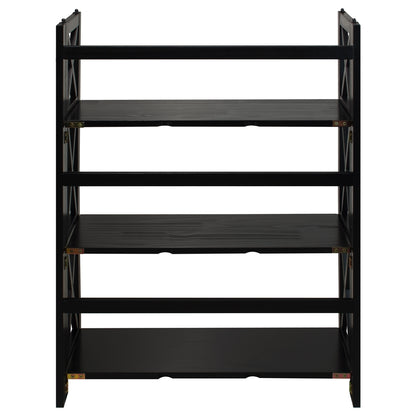 Montego 3-Shelf Folding Bookcase -Black