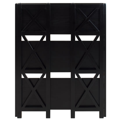 Montego 3-Shelf Folding Bookcase -Black