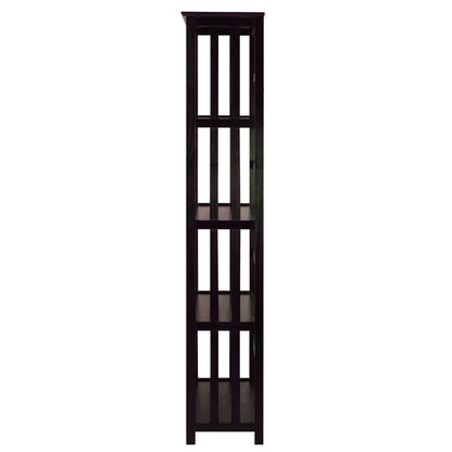 Mission Style 5-Shelf  Bookcase-Espresso