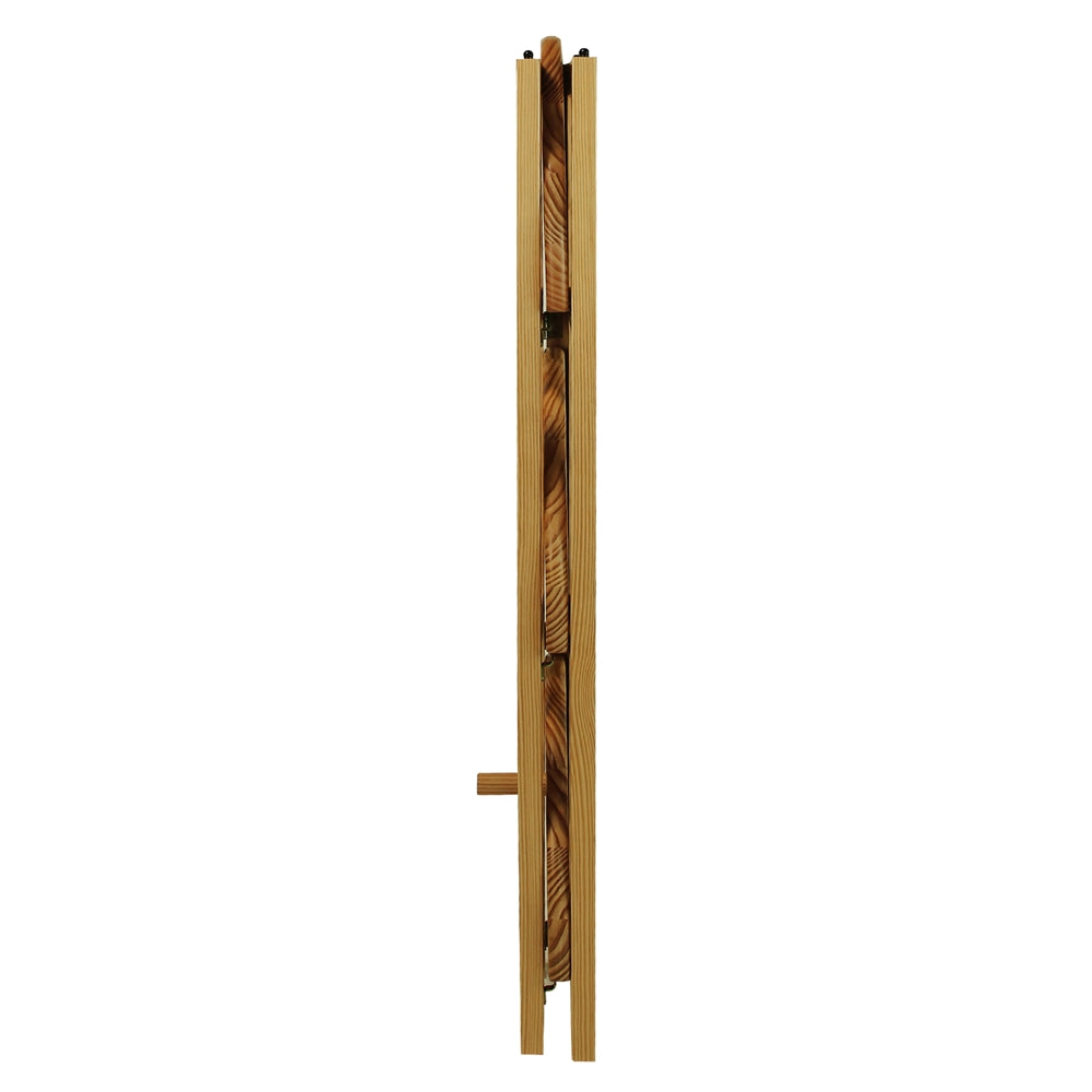 4-Shelf Corner Folding Bookcase-Natural