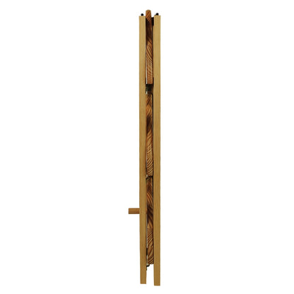 4-Shelf Corner Folding Bookcase-Natural