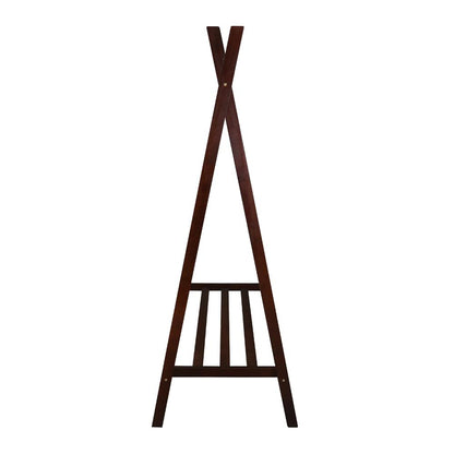 Teepee Coat Rack with Shelf - Truffle Brown