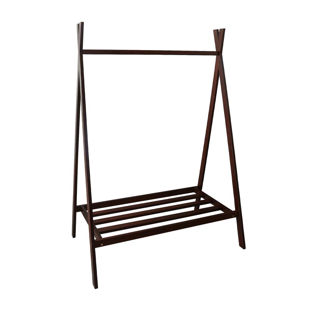 Teepee Coat Rack with Shelf - Truffle Brown