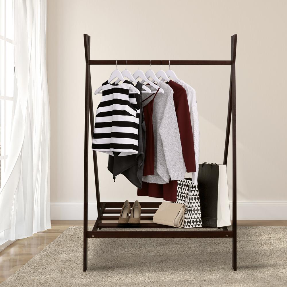 Teepee Coat Rack with Shelf - Truffle Brown