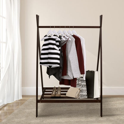 Teepee Coat Rack with Shelf - Truffle Brown