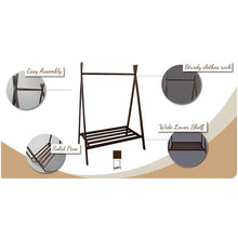 Teepee Coat Rack with Shelf - Truffle Brown