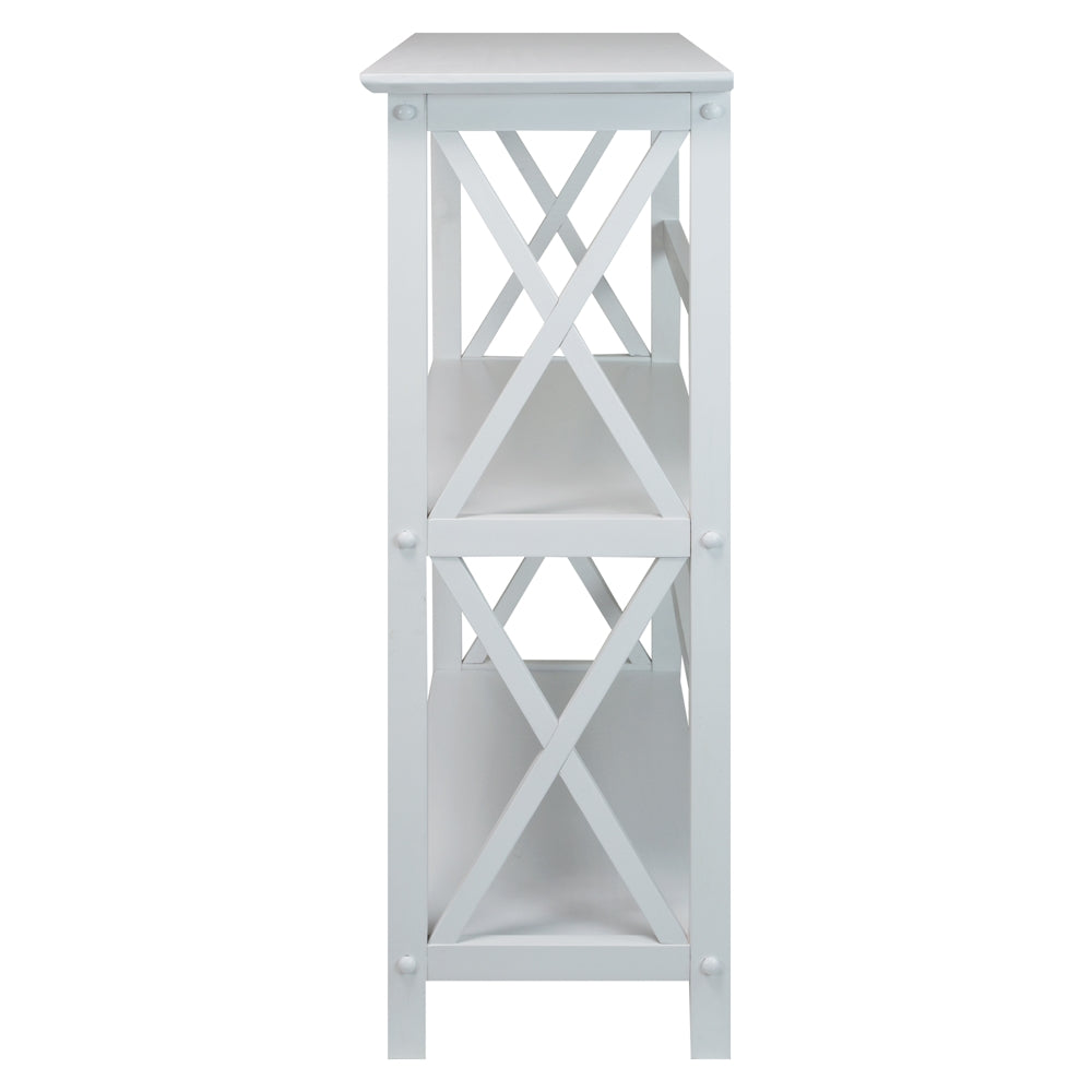 Montego 3-Shelf Bookcase-White