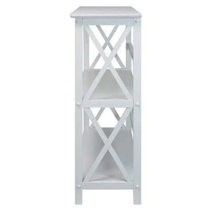 Montego 3-Shelf Bookcase-White