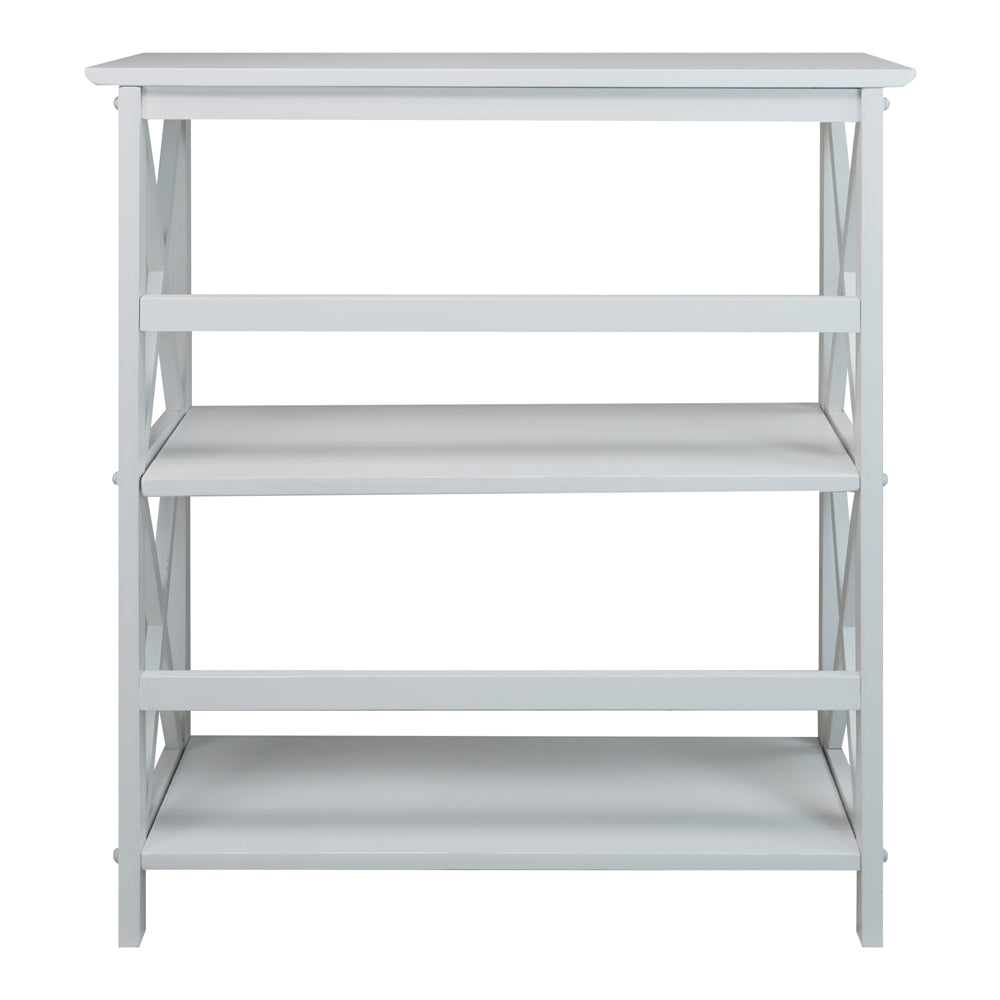 Montego 3-Shelf Bookcase-White