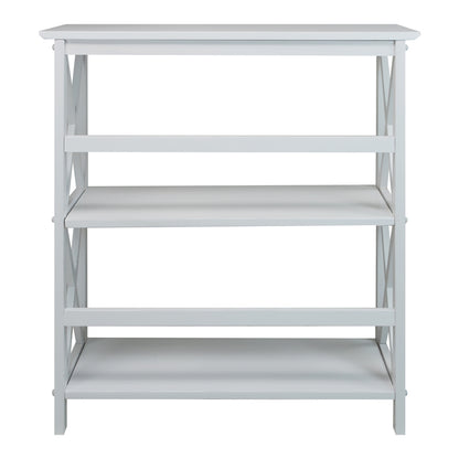 Montego 3-Shelf Bookcase-White