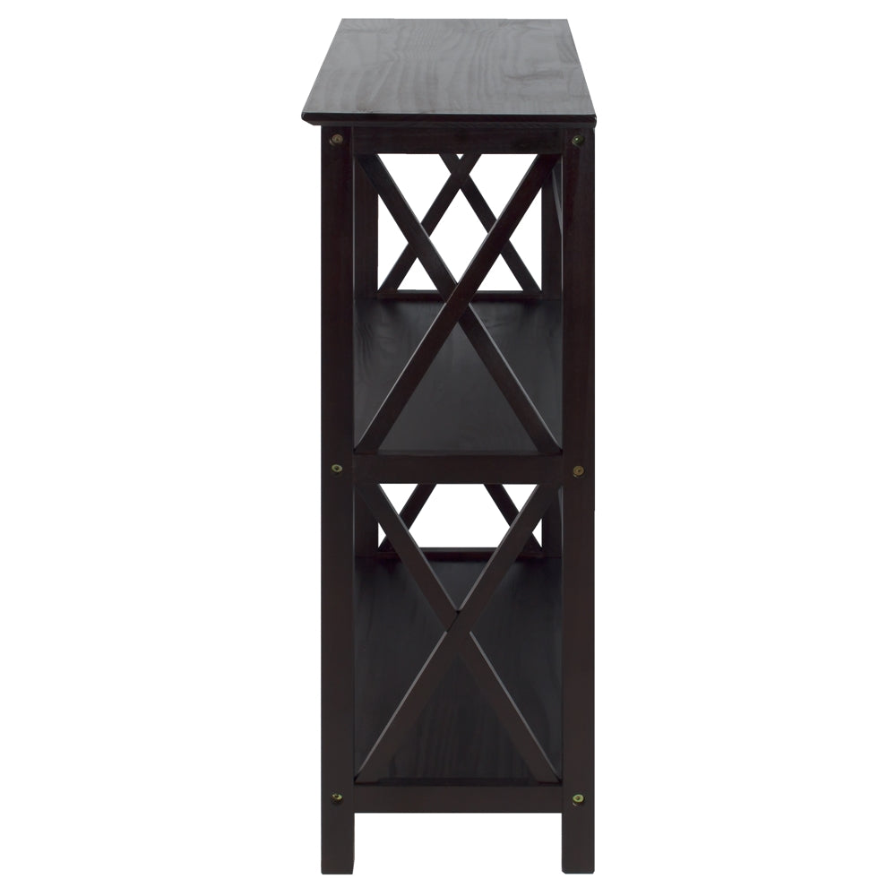 Montego 3-Shelf Bookcase-Espresso