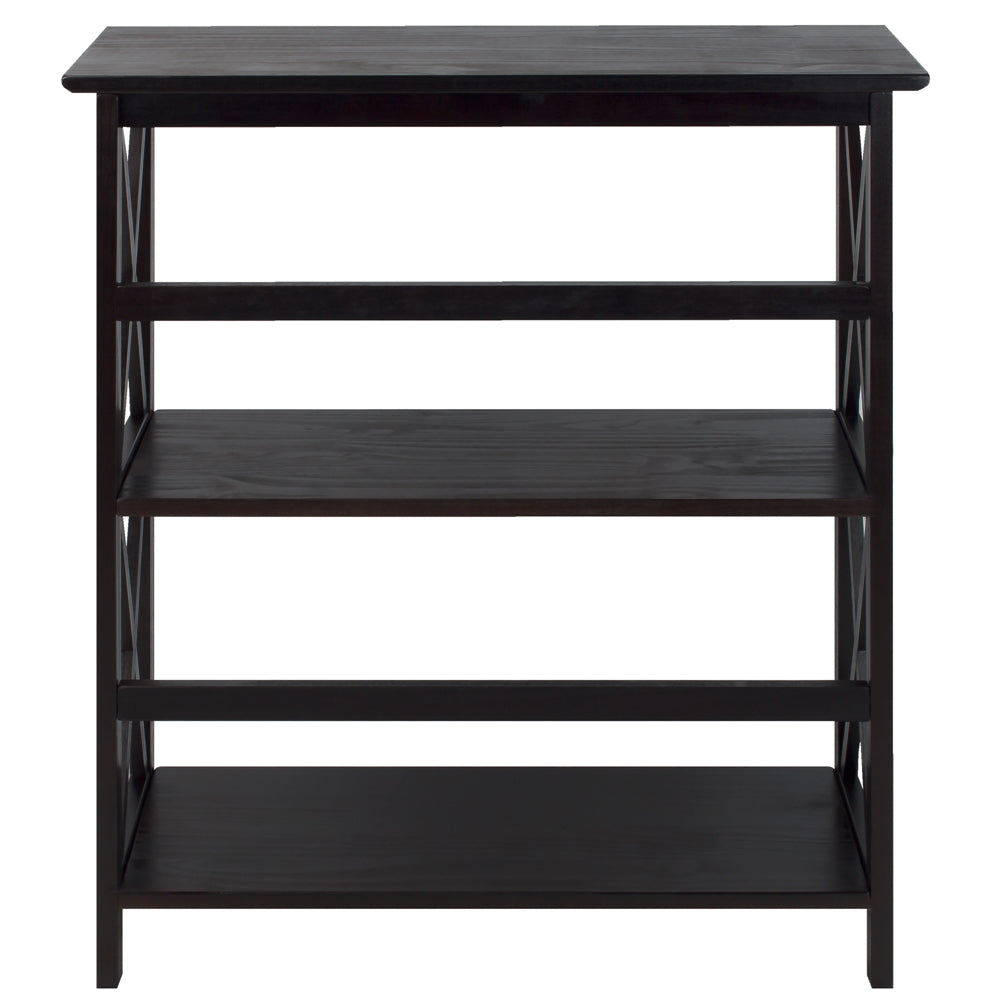 Montego 3-Shelf Bookcase-Espresso