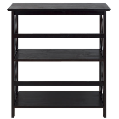 Montego 3-Shelf Bookcase-Espresso