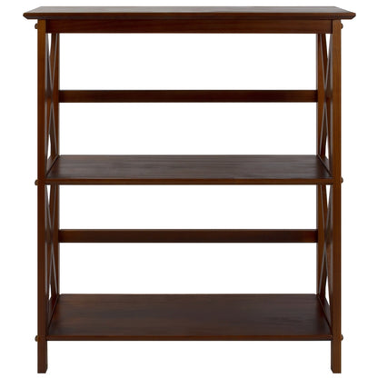Montego 3-Shelf Bookcase-Walnut
