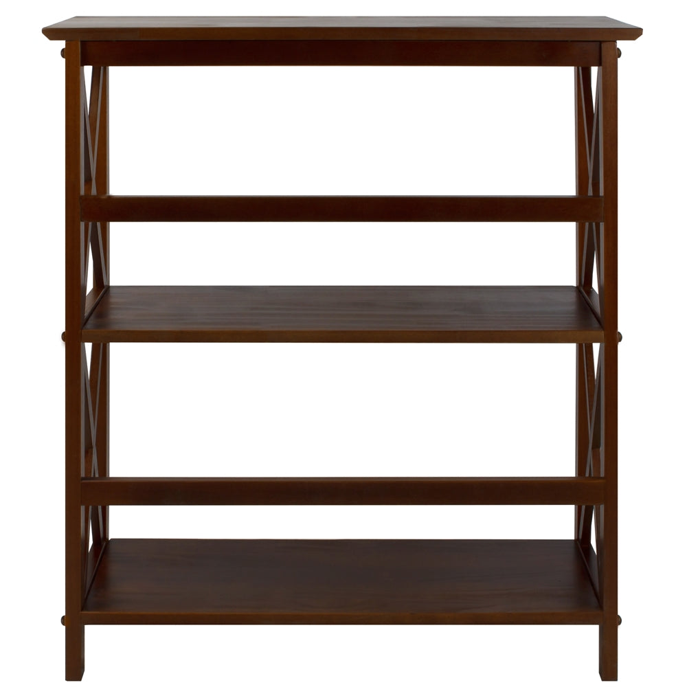 Montego 3-Shelf Bookcase-Walnut