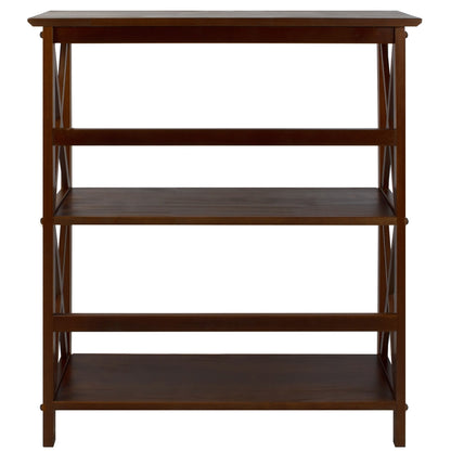Montego 3-Shelf Bookcase-Walnut