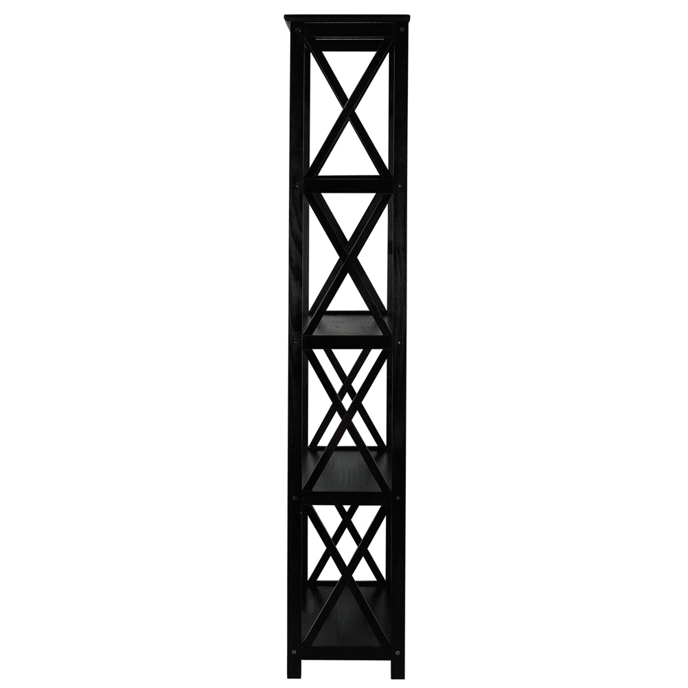 Montego 5-Shelf Bookcase-Black
