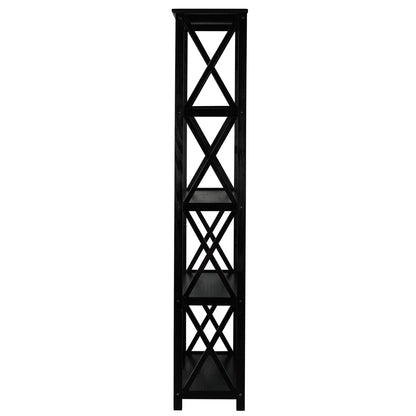 Montego 5-Shelf Bookcase-Black