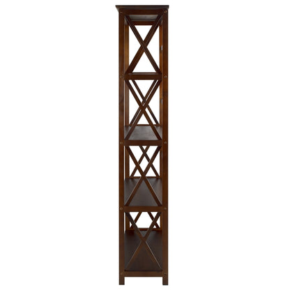 Montego 5-Shelf Bookcase-Walnut