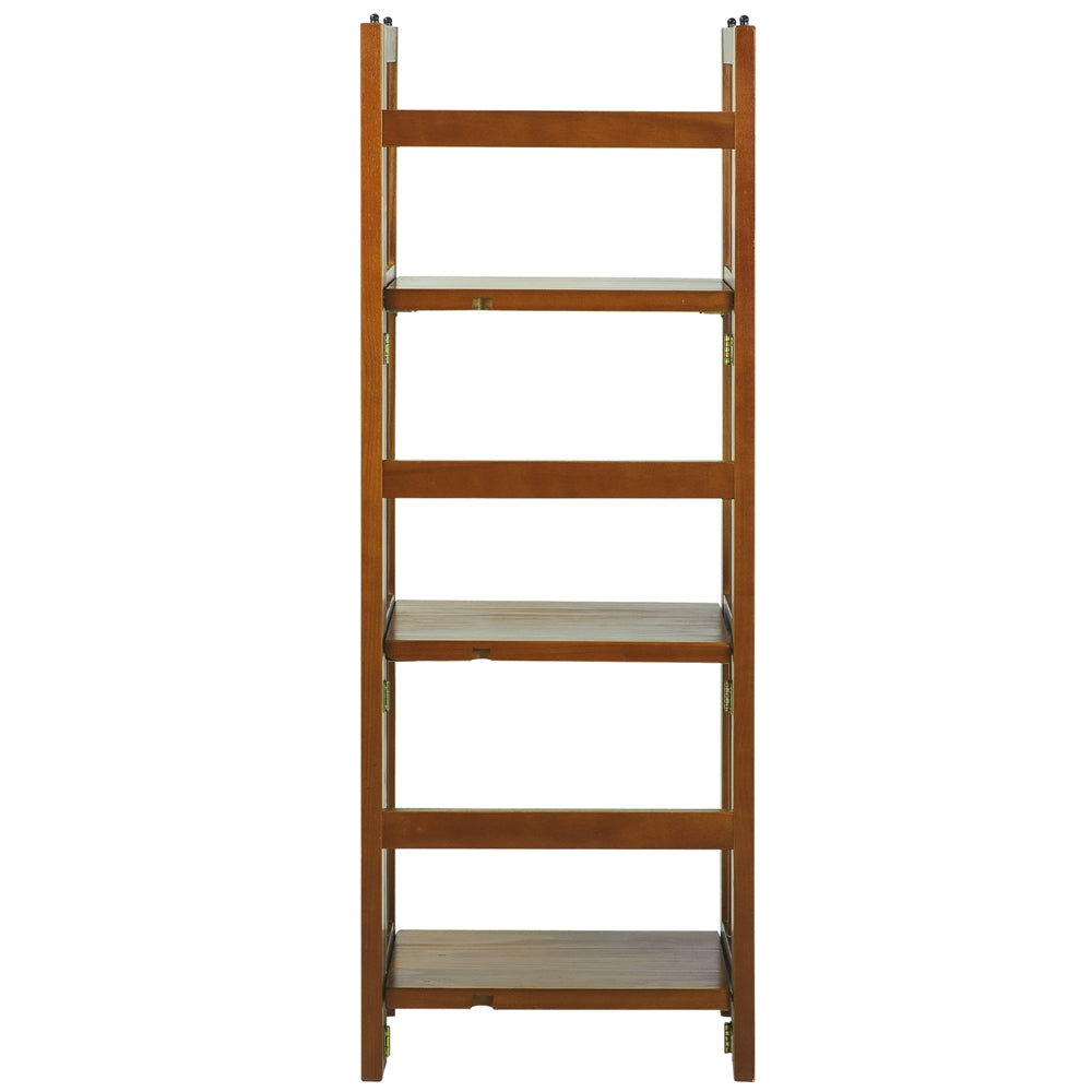 3-Shelf Folding Bookcase 14" Wide-Honey Oak