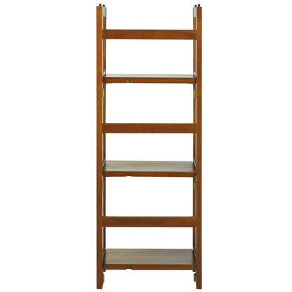 3-Shelf Folding Bookcase 14" Wide-Honey Oak