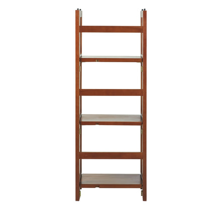 3-Shelf Folding Bookcase 14" Wide-Mahogany