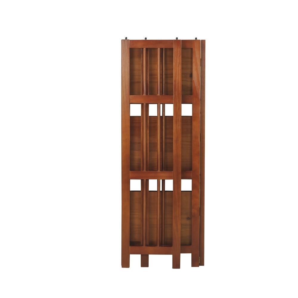 3-Shelf Folding Bookcase 14" Wide-Mahogany