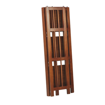 3-Shelf Folding Bookcase 14" Wide-Mahogany