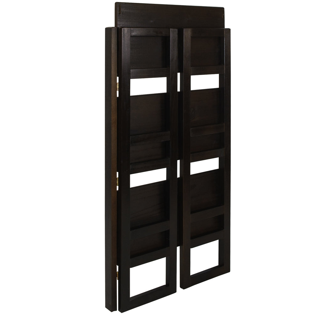 3-Shelf Folding Student Bookcase 20.75" Wide-Espresso
