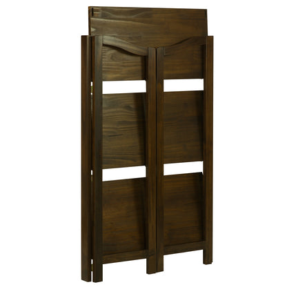 Stratford 3-Shelf Folding Bookcase-Warm Brown