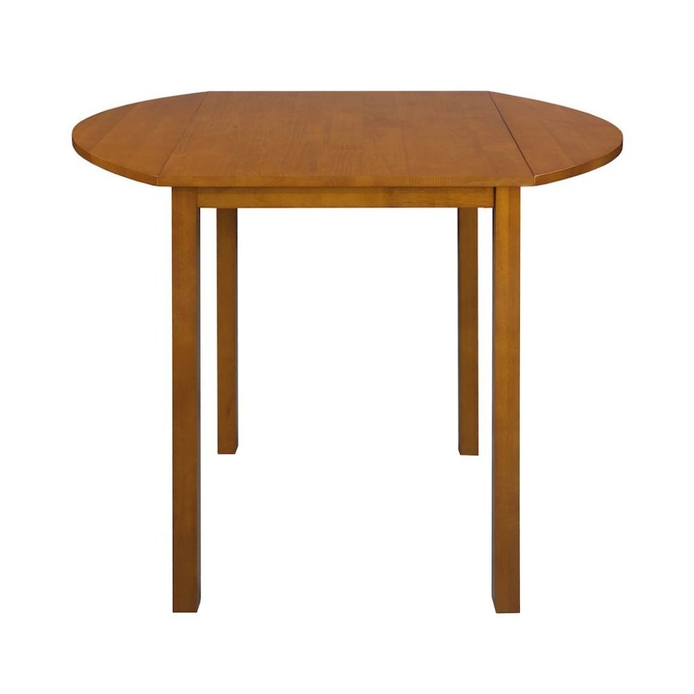 Oval Drop Leaf Folding Table with Walnut Wood Top and Rubberwood Frame